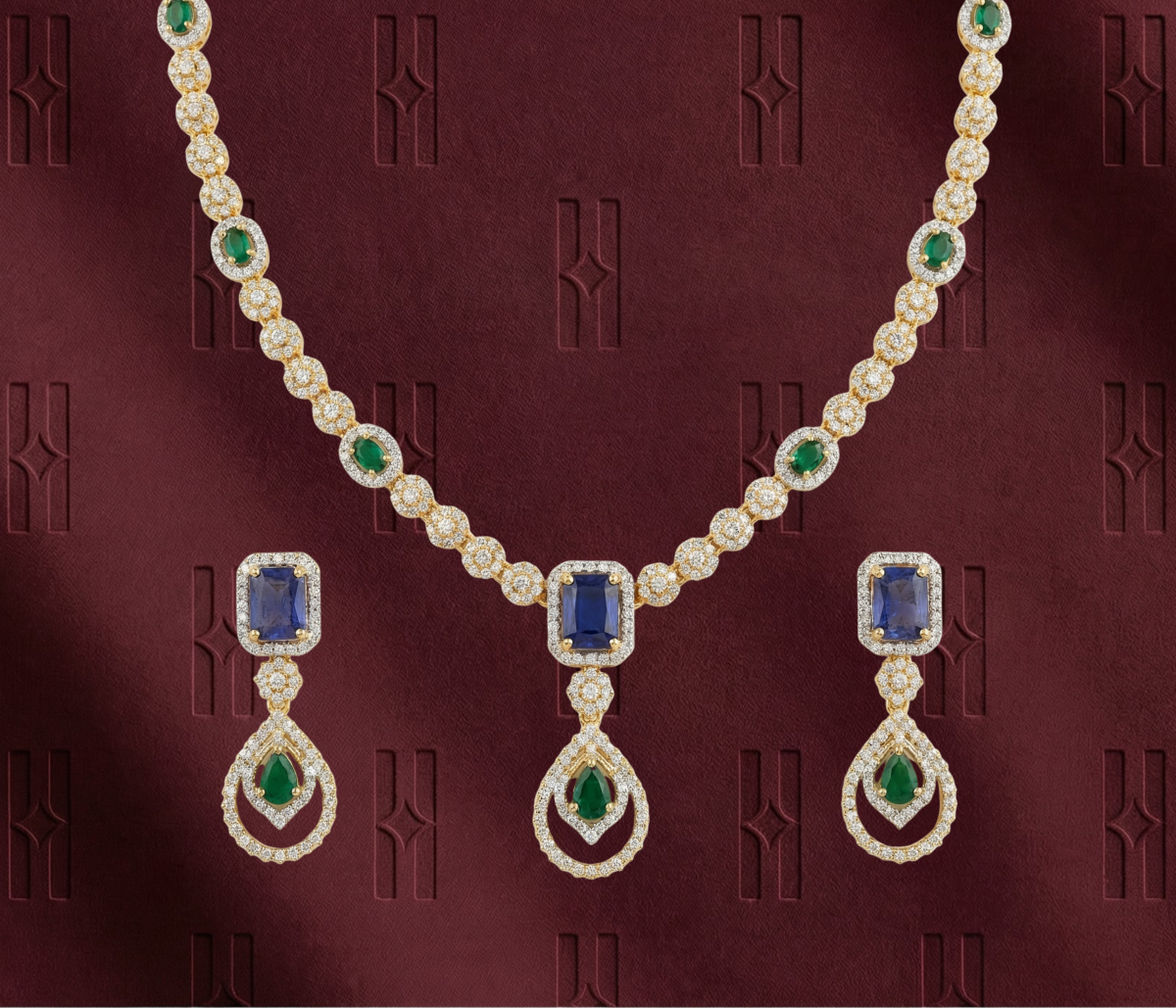 The Meherunissa Royal Sapphire Kanti Set
