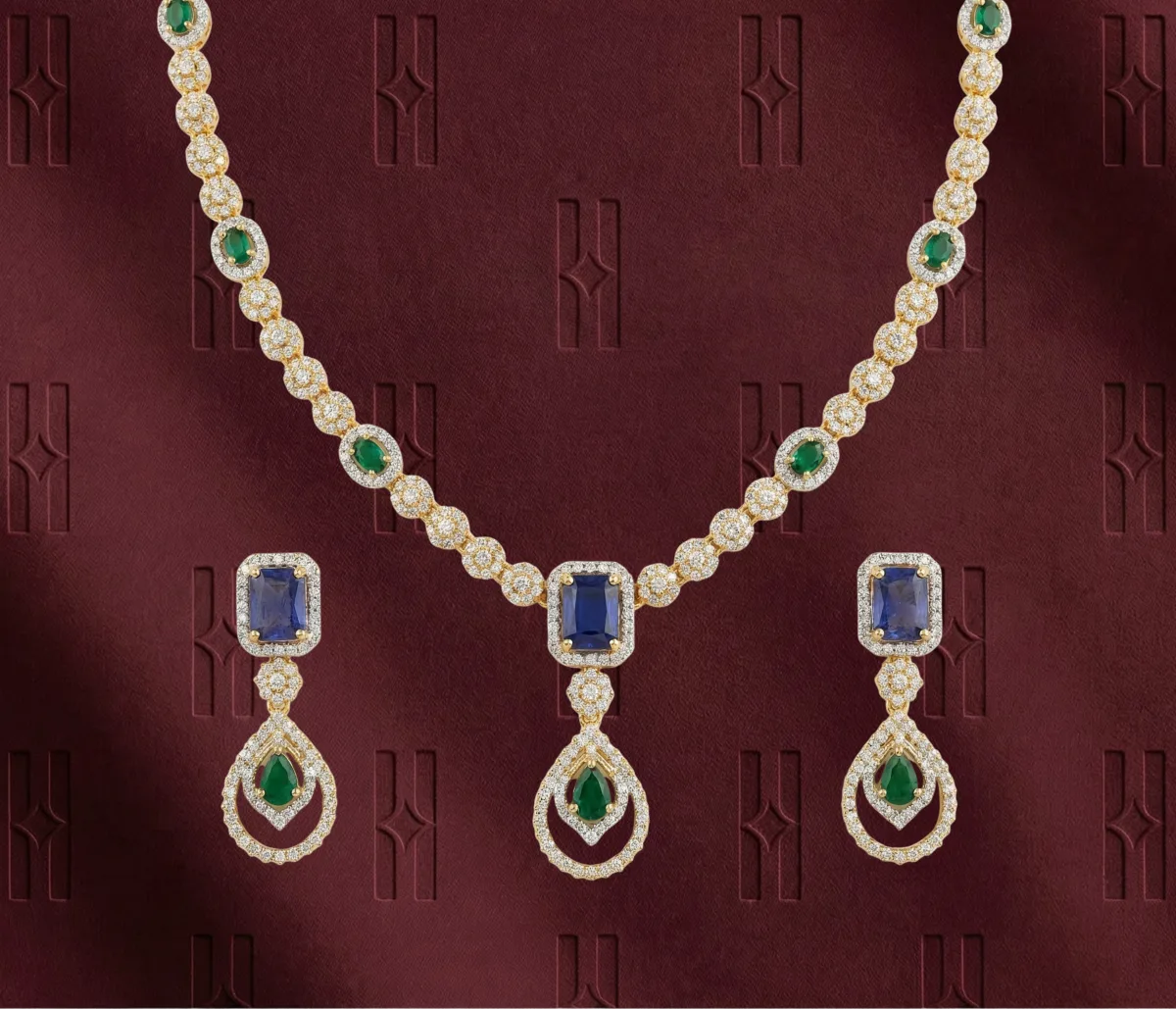 The Meherunissa Royal Sapphire Kanti Set
