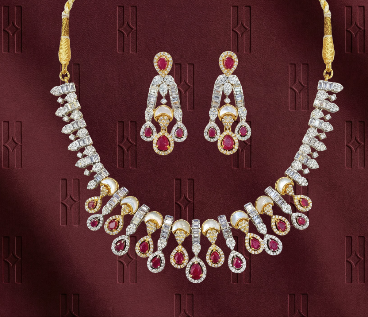 The Jahanara Dual-Tone Silver Kanti Set